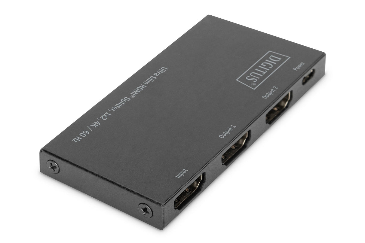 Digitus Ultra Slim Hdmi Splitter 1x2 4k/60hz, Hdr, Hdcp 2.2, 18 Gbps