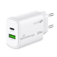 Cargador Mediarange Dual Usb-A Y Usb-C 25w