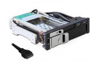 Delock Bastidor Móvil De 5.25" Para 1 X Hdd Sata 2.5" + 1 X Hdd Sata 3.5" + 2 X Puertos Usb 3.0