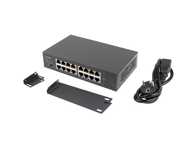 EAN 5901969429015 - Lanberg RSGE-16 switch No administrado Gigabit Ethernet (10/100/1000) 1U Negro imagen 3