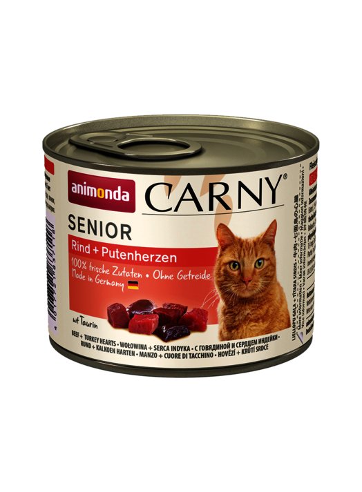 Animonda Carny Senior Sabor: Corazones De Ternera Y Pavo 200g