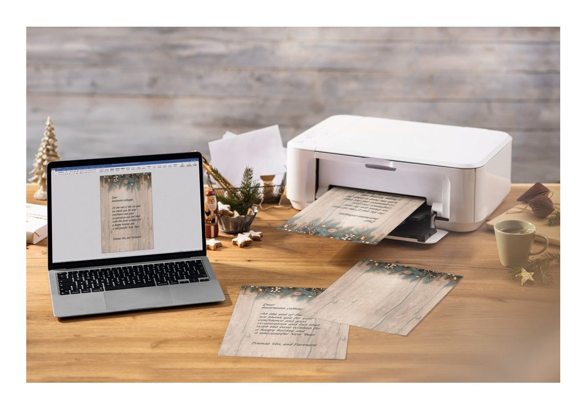 Sigel Papel De Carta Navideño Golden Greens Motiv Din A4 -/M²