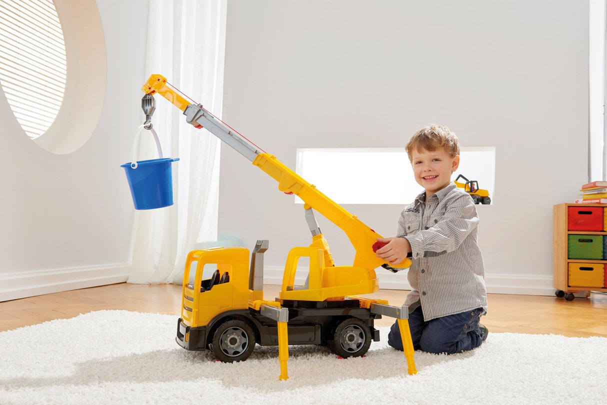 Vehículo De Juguete Lena Toys Vehículos Gigantes Camión Con Grúa