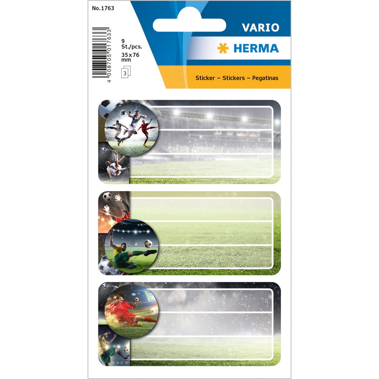 Herma Schuletiketten Vario Balón De Fútbol