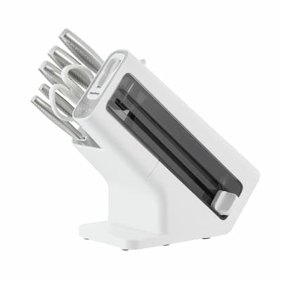 Ninja Staysharp Taco De Cuchillos, Acero Inoxidable, Afilador Integrado, 5 Cuchillos