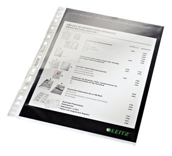 Esselte Leitz Standard - Funda Protectora - Para A4 (210 X 297 Mm), 220 X 300 Mm - Kristallklar (Paquete De 100)