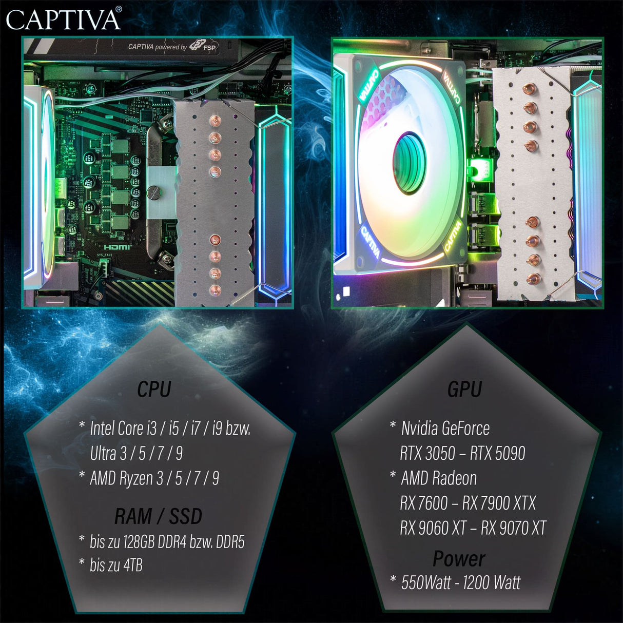 EAN 4046373986080 - CAPTIVA 98608 PCs/estación de trabajo AMD Ryzen™ 7 5700X 32 GB DDR4-SDRAM 1 TB SSD NVIDIA GeForce RTX 506 imagen 7