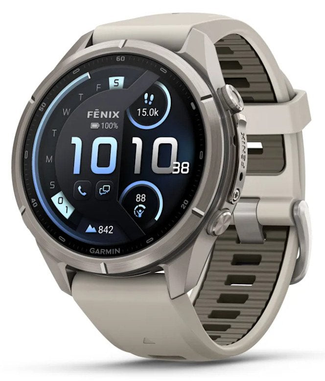 Garmin Fenix 9 Pro Inreach Lte 43mm Titanio Con Correa De Silicona En Blanco
