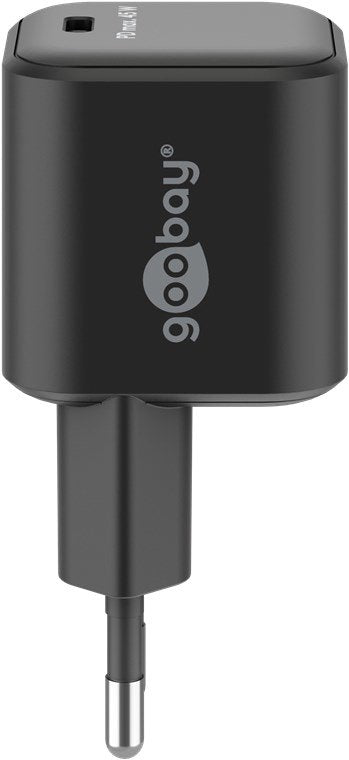 Cargador  45w Usb 1 Puert. Usb-C Negro Gan Pd Salida Lateral Tamaño Nano Goobay