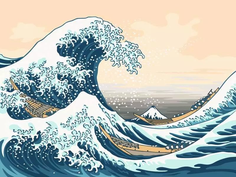 Colección De Arte De Ravensburger Creart - The Great Wave (Hokusai), Paint 23690