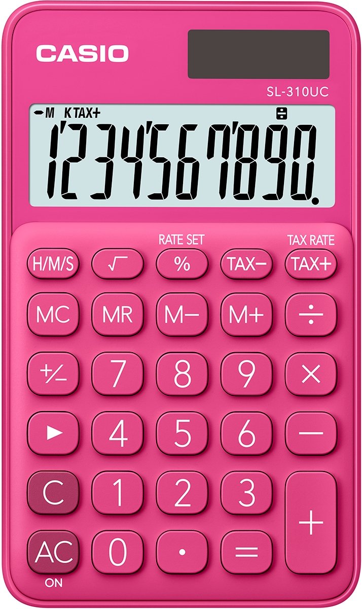 Casio Calculadora De Oficina Rosa Fuerte Sl-310uc-Rd