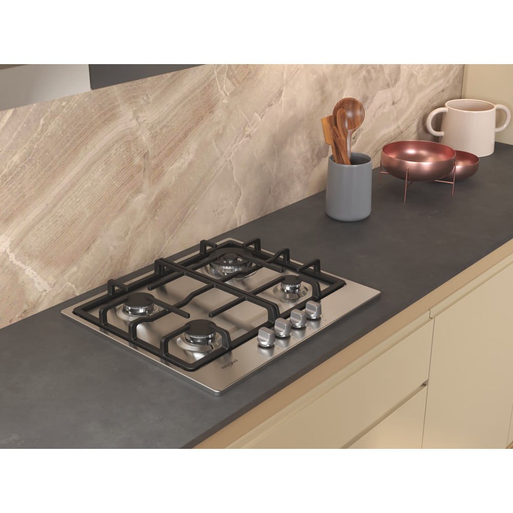 EAN 8003437641565 - Whirlpool TGML 661 IX R Acero inoxidable Integrado 58 cm Encimera de gas 4 zona(s) imagen 6