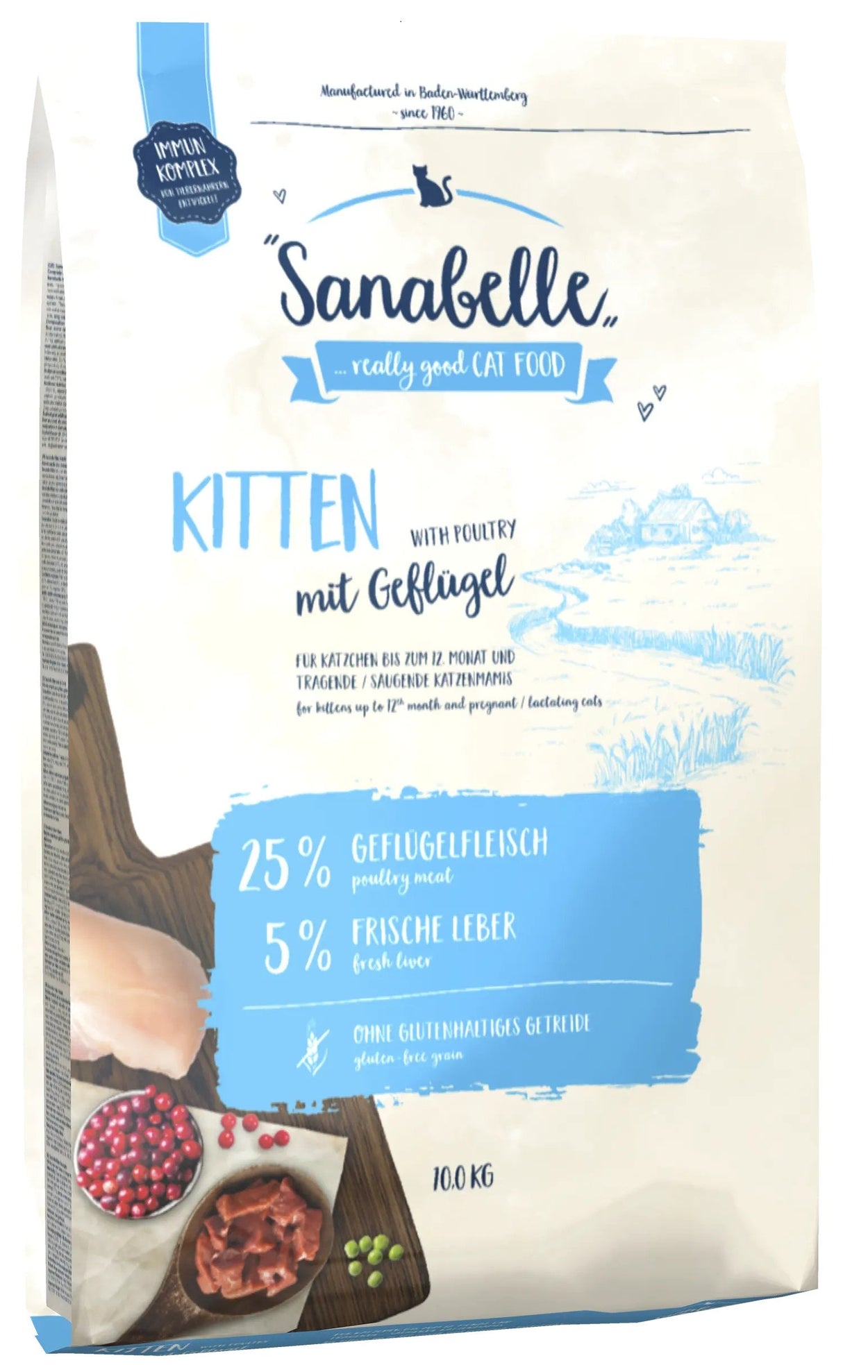 EAN 4015598017473 - Sanabelle 83290010 alimento seco para gatos 10 kg Gatito Hígado, Aves imagen 1