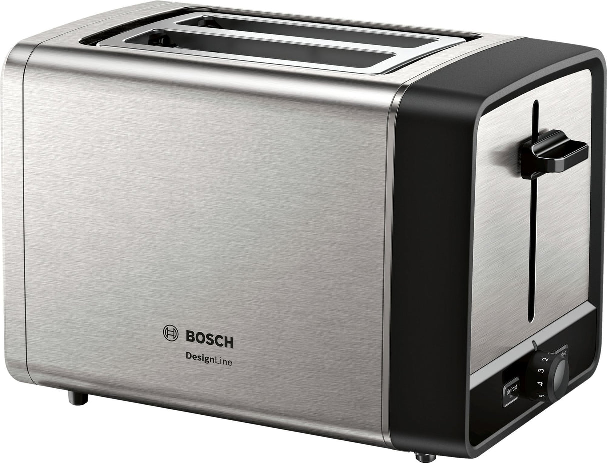 EAN 4242005188987 - Bosch TAT5P420 tostadora 2 rebanada(s) 970 W Negro, Acero inoxidable imagen 1