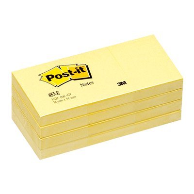 Post-It Blocs Notas 653 Canary Yellow 38x51 -Pack 12-