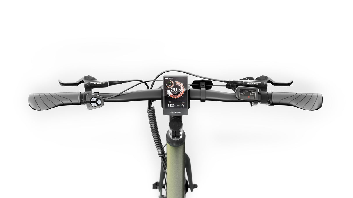 Sharp Gravel E-Bike 250w Motor App 70km GrN Glanz