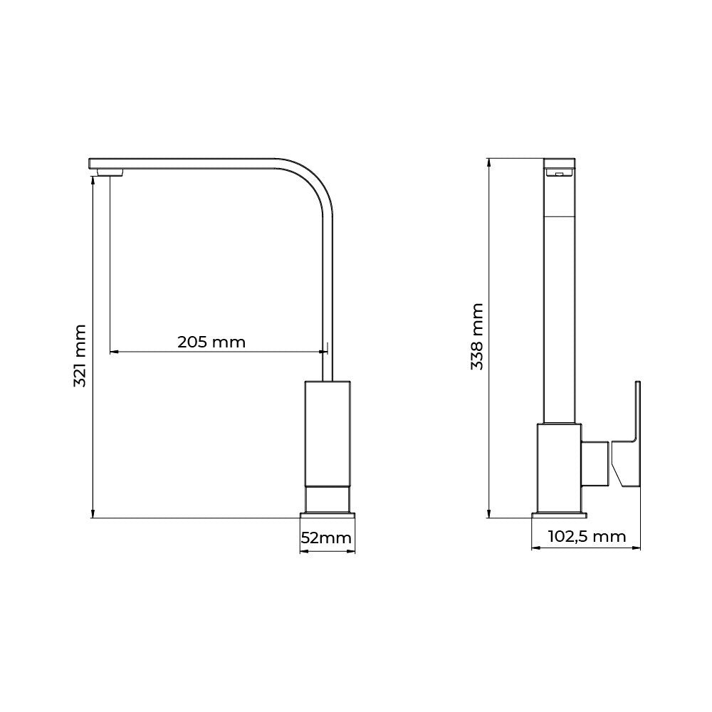 Grifo Monomando De Cocina.Caño Alto. Serie Getaria. Edm