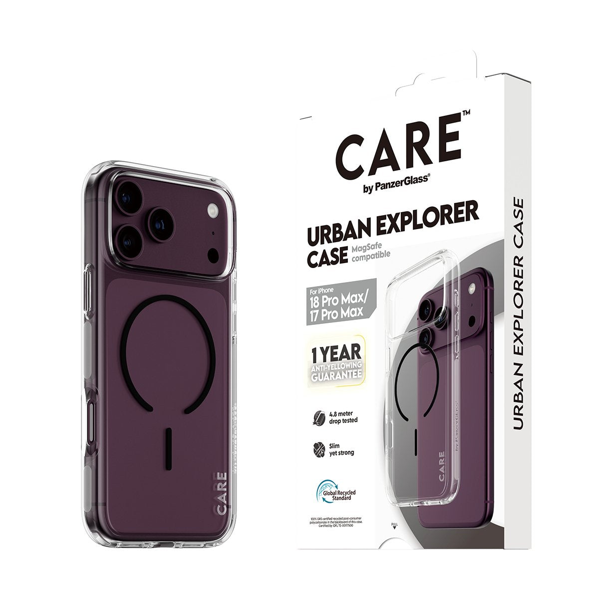 Care By Panzerglass Urban Explorer Case Transparente M. Negro Magsafe Iphone 17 Pro Max