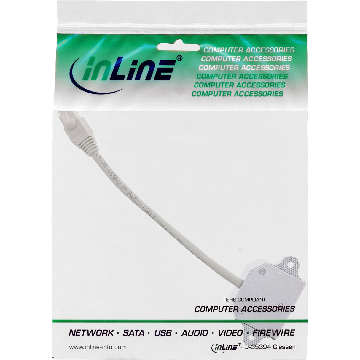 Inline Cat.5e Splitter Dos Conexiones Diferentes A Través De Un Cable De Red Rj45 8p8c