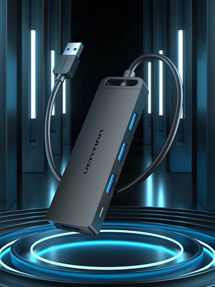 Hub Usb 3.0 Vention Chlbb 4xusb 1xmicrousb Pd