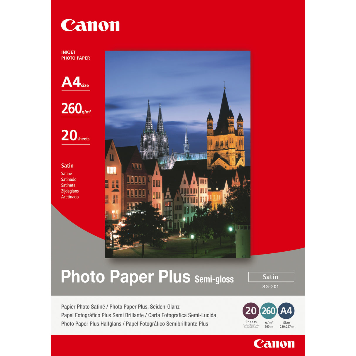EAN 4960999405377 - Canon 1686B021 papel fotográfico A4 Satén imagen 1