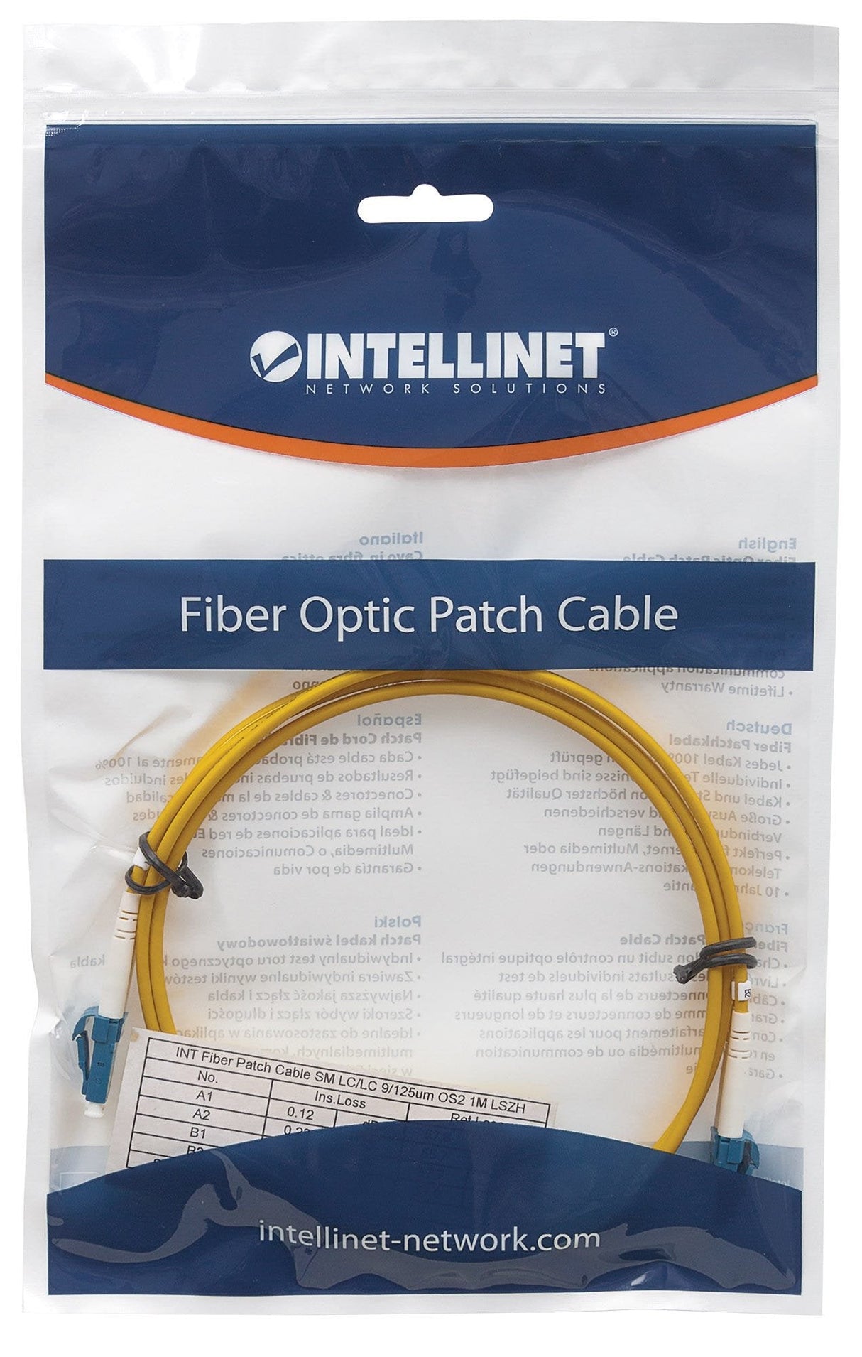 EAN 0766623471893 - Intellinet 471893 Cable de fibra óptica e InfiniBand 3 m LC Amarillo imagen 4