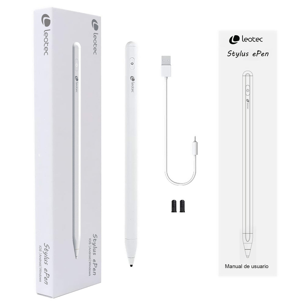 Lapiz Digital Leotec Lestp01w Stylus Epen Android Ios Windows Blanco