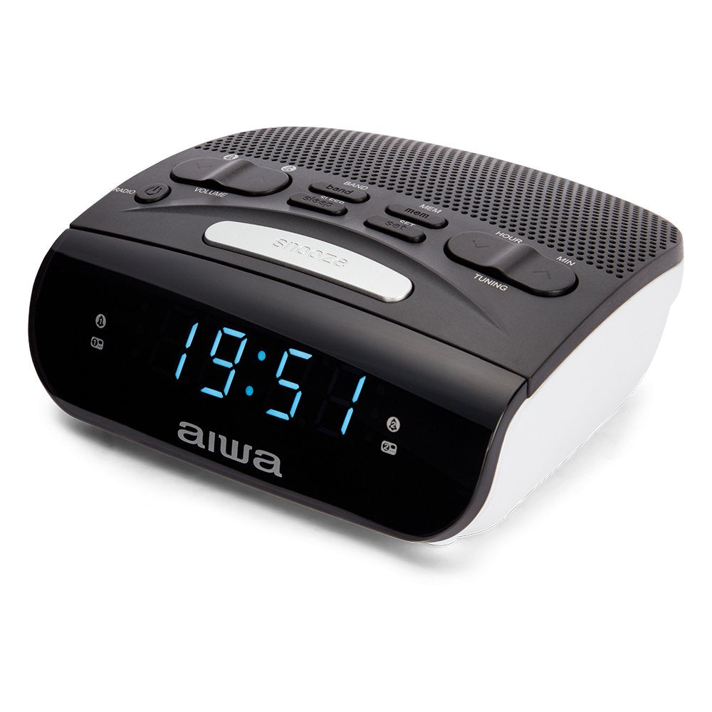 Radio Reloj Despertador Aiwa Cr-15bk Doble Alarma Fm
