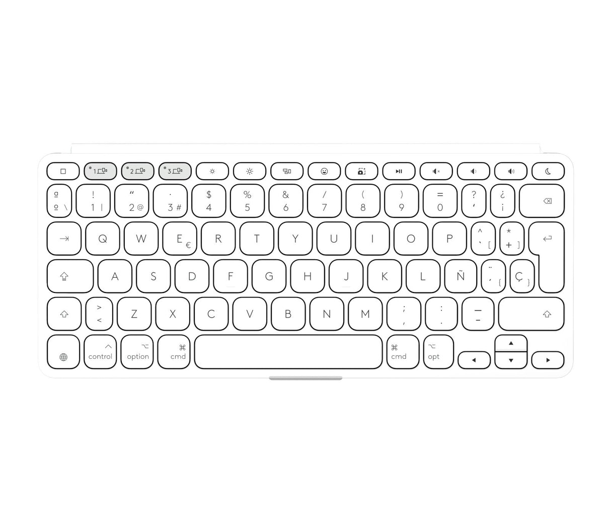 EAN 5099206126152 - Logitech 920-013011 teclado para móvil Español Bluetooth Gris, Blanco imagen 3