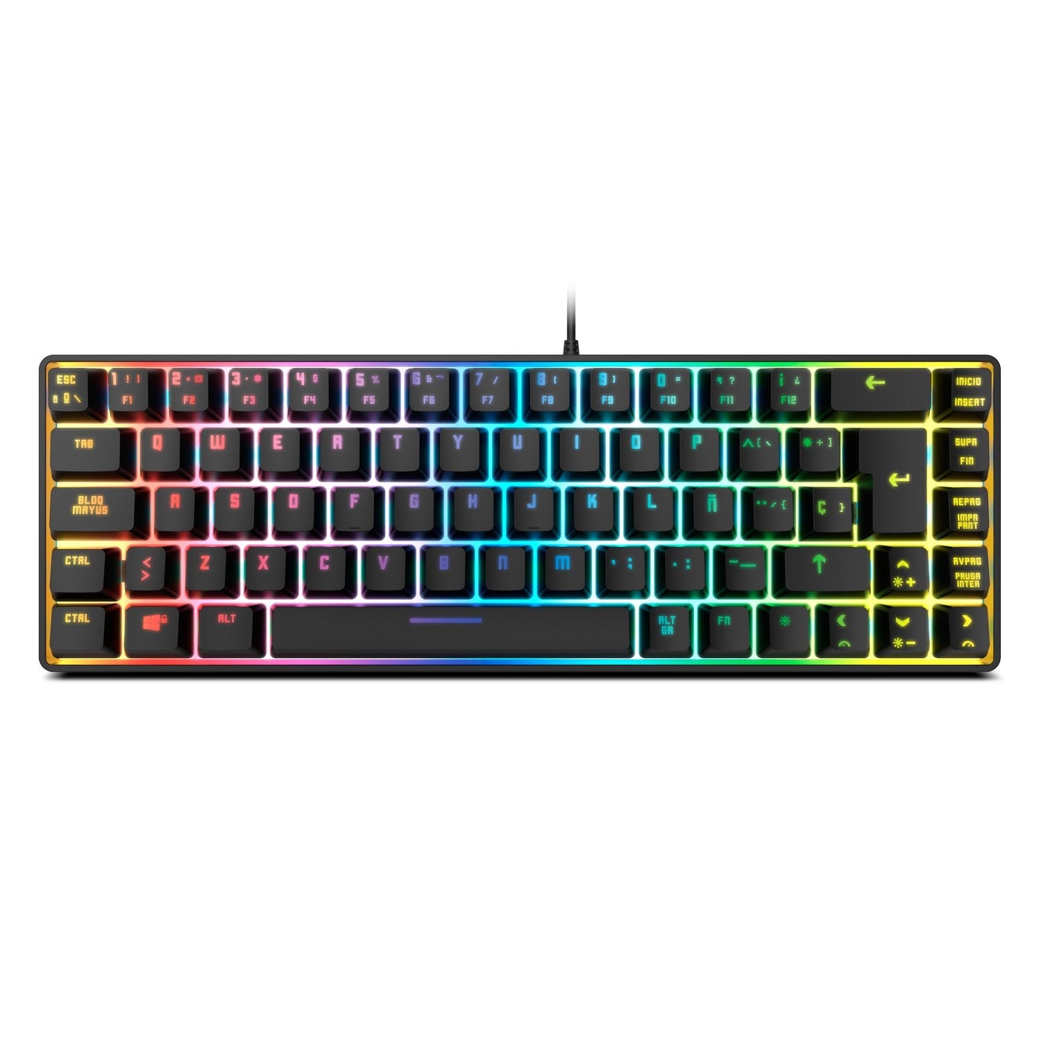 Teclado Español Mini Krom Kalista Rgb Membrana