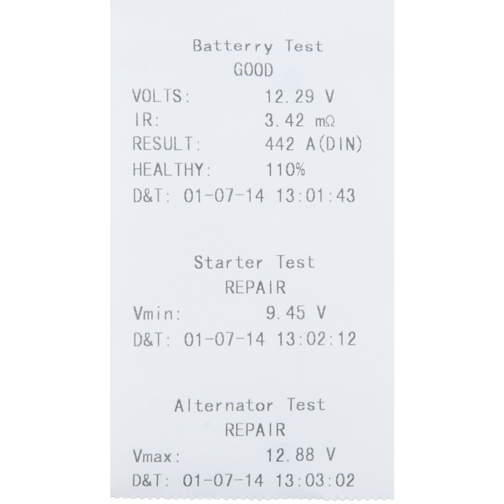 Ks Tools 12v Battery Charging + Starting Analyzer W. Printer