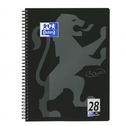 Oxford 400121610 Cuaderno Y Block A4+ 160 Hojas Negro, Gris