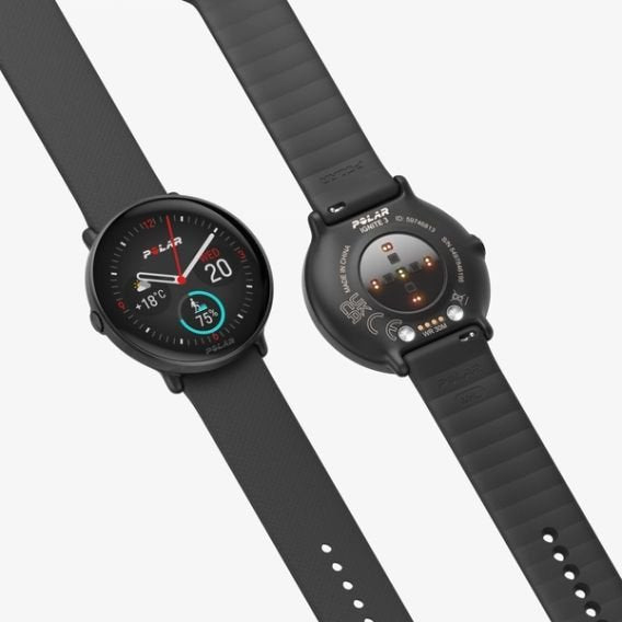 Smartwatch Polar Ignite 3 Titanium Silicone Band Black