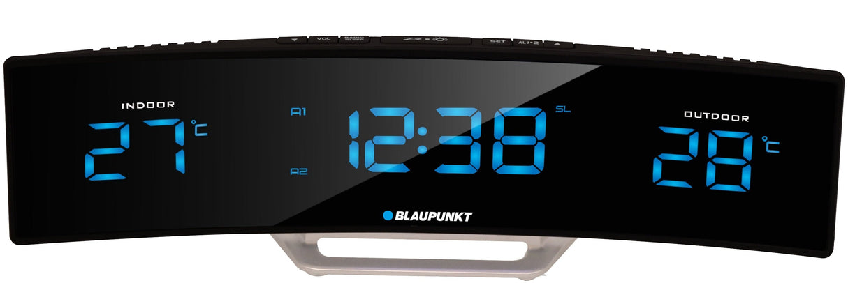 Blaupunkt Cr12bk Radio Reloj Digital Negro, Plata