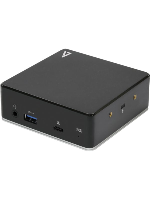 V7 Docking Station Universal Usb-C Con Hdmi Dual, Audio Combinado De 3,5 Mm, Gigabit Ethernet, 3 Puertos Usb 3.1 Y Pd De 85w