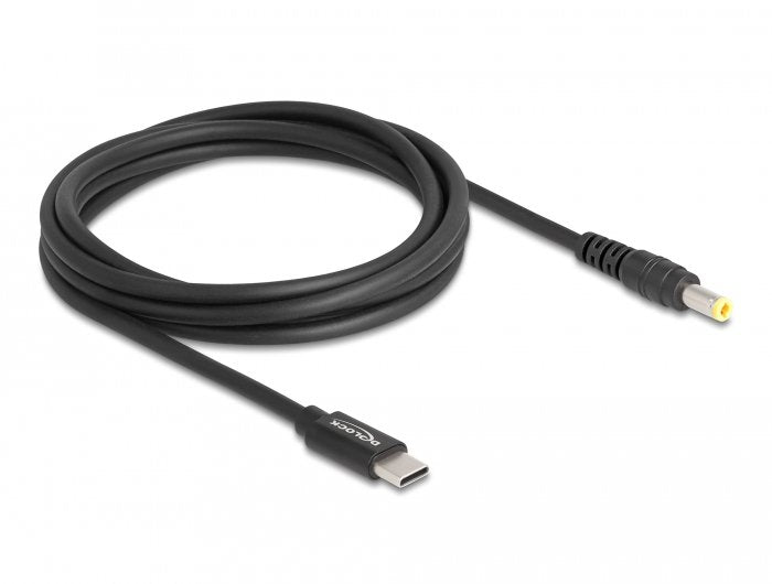 Delock Notebook Ladecable Usb Type-C Stecker Zu 5,5 X 2,5 Mm Stecker