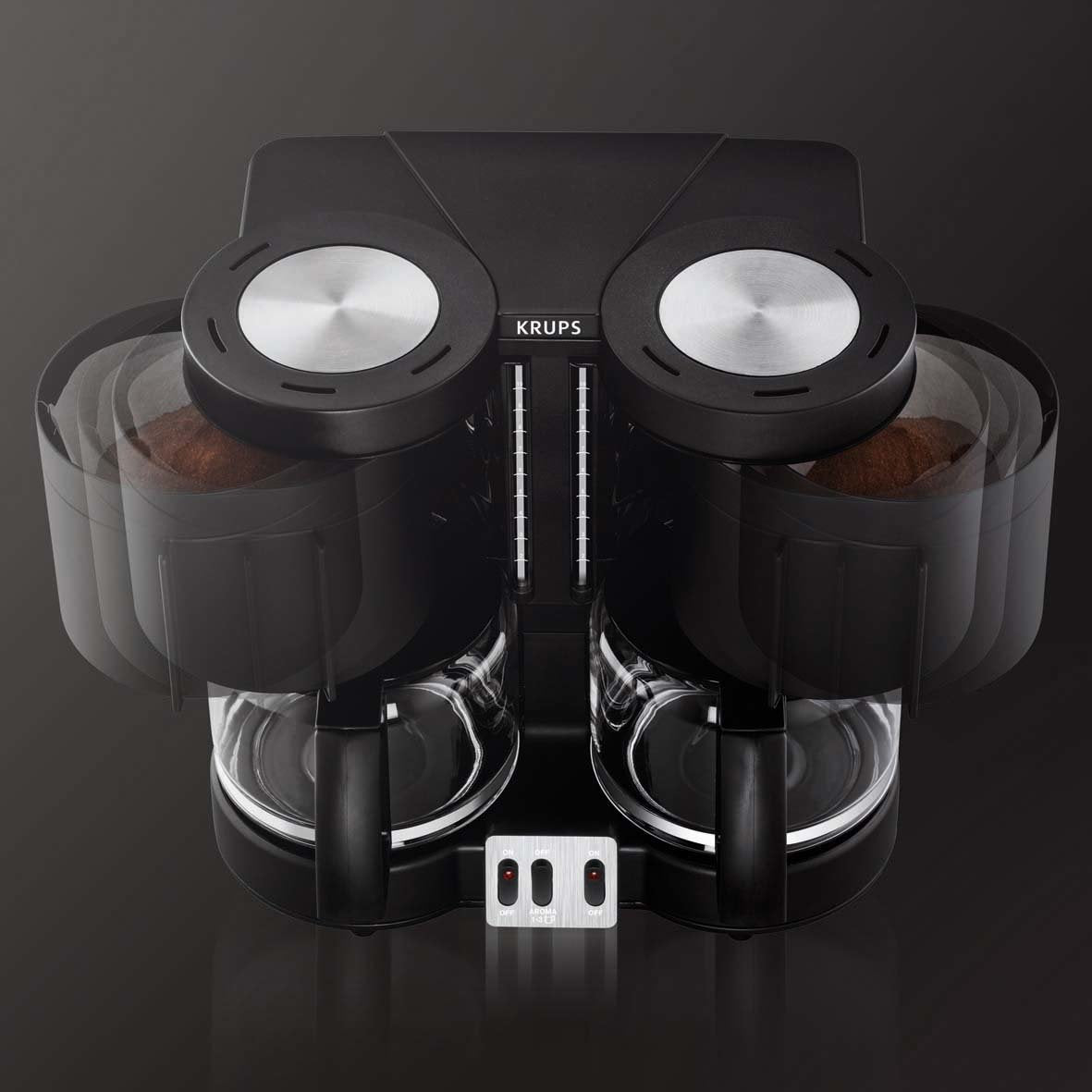 Cafetera De Goteo Krups Duothek Plus 1 L, 2200 W, Negro