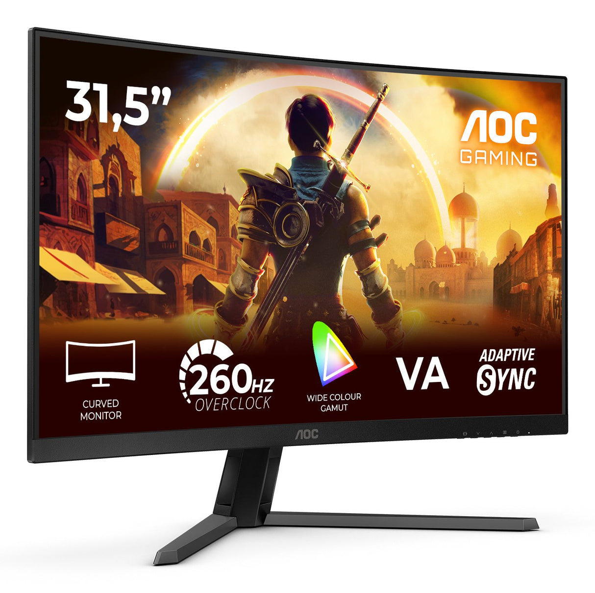 EAN 4038986183093 - AOC G4 C32G42ZE pantalla para PC 80 cm (31.5") 1920 x 1080 Pixeles Full HD LED Negro, Rojo imagen 2
