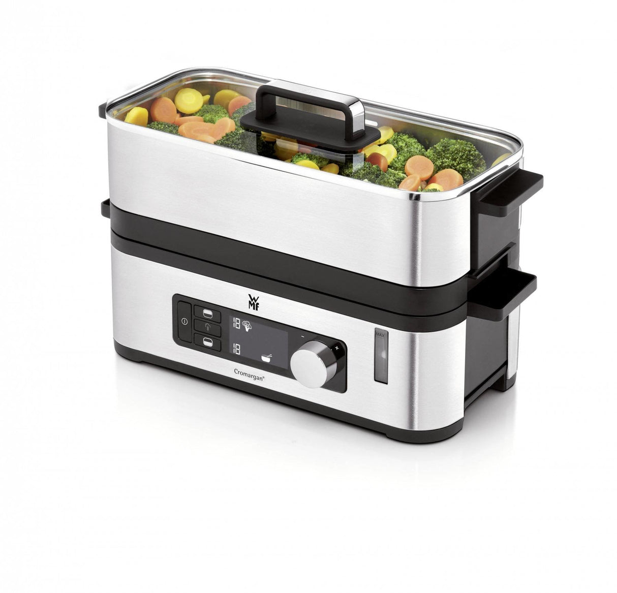 EAN 4211129119641 - WMF KITCHENminis 0415090011 vaporizador 2 cesta(s) Encimera 900 W Negro, Acero inoxidable imagen 10