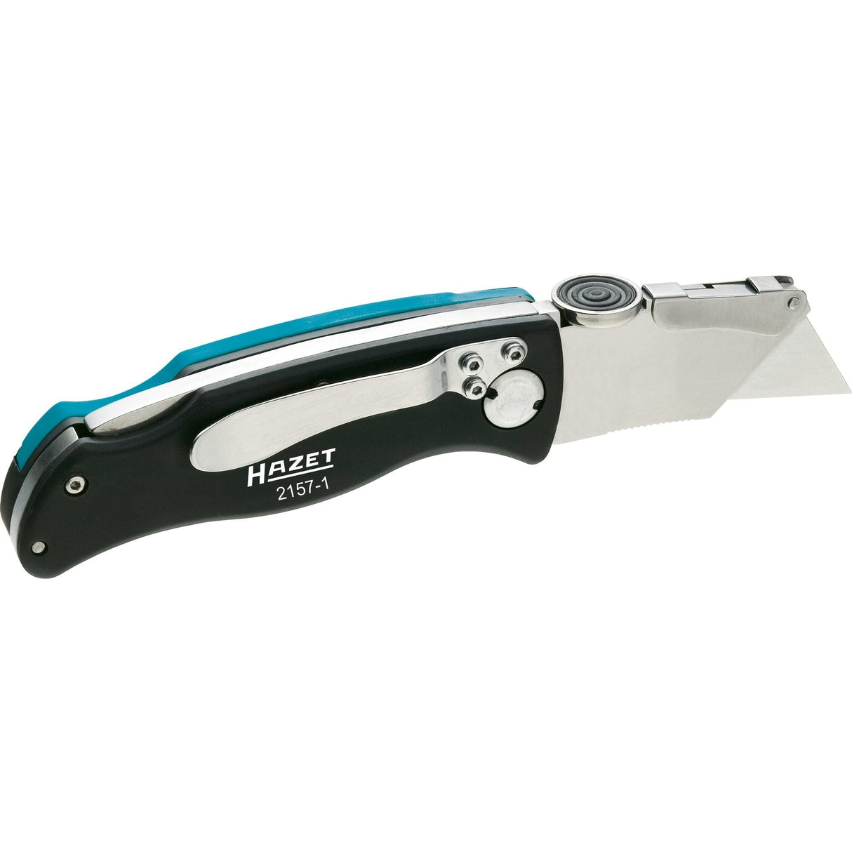 Navaja Hazet 2157-1 (Negro/Azul, Mango Cómodo De Abs Resistente A Golpes) 2157-1 2157-1