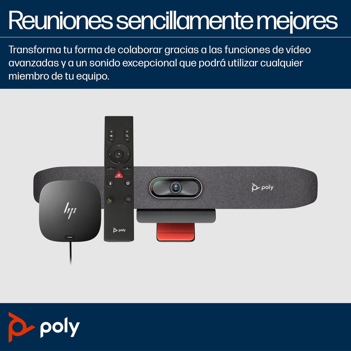 EAN 5715063710623 - HP Poly Studio R30 USB Video Bar Gris 3840 x 2160 Pixeles imagen 2