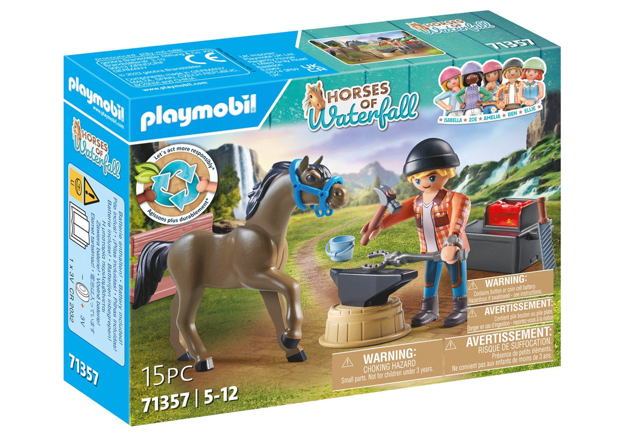 Playmobil 71357 Caballos De La Cascada Herrador Ben & Aquiles