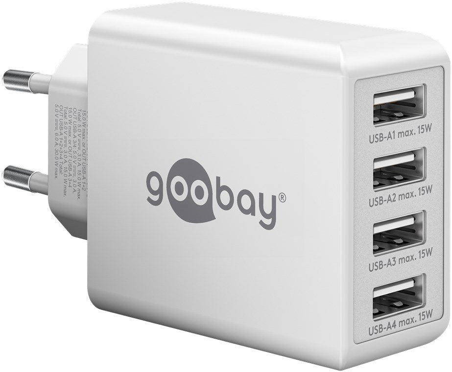 EAN 4040849449628 - Goobay 44962 cargador de dispositivo móvil Universal Blanco Corriente alterna Interior imagen 1
