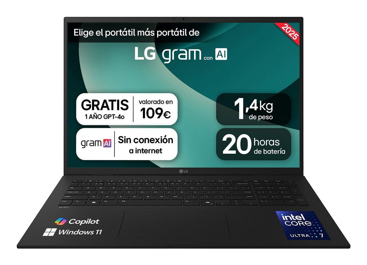 EAN 8806096458143 - LG 17Z90T-G.AA78B ordenador portatil Intel Core Ultra 7 255H Portátil 43,2 cm (17") WQXGA 16 GB LPDDR5x-S imagen 1
