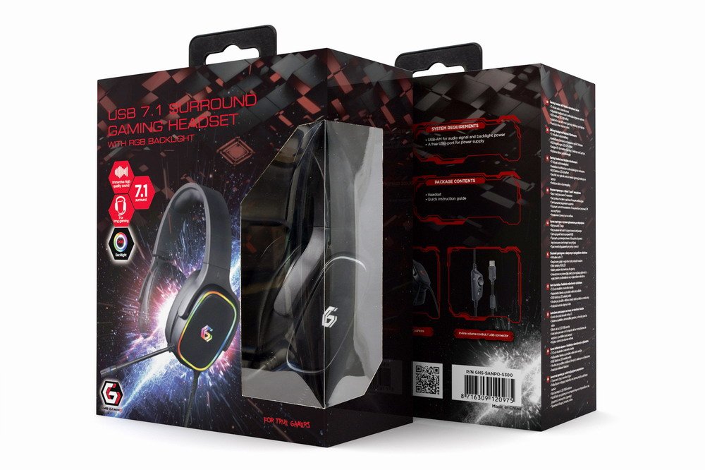 Auriculares Gaming Sonido Envolvente 7.1 Usb Con Retroiluminación Rgb