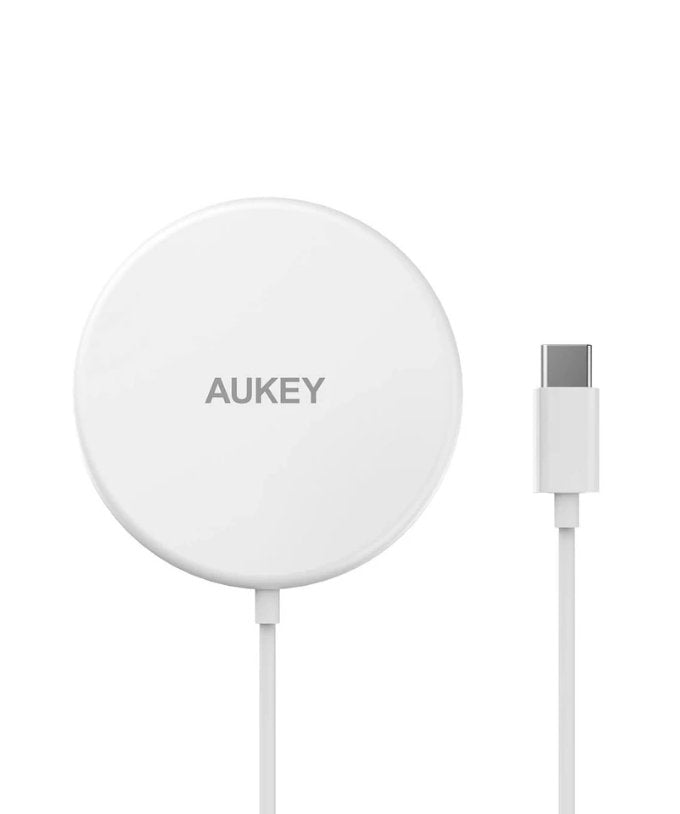 Aukey - Cargador Inalámbrico Magnético 15w Blanco