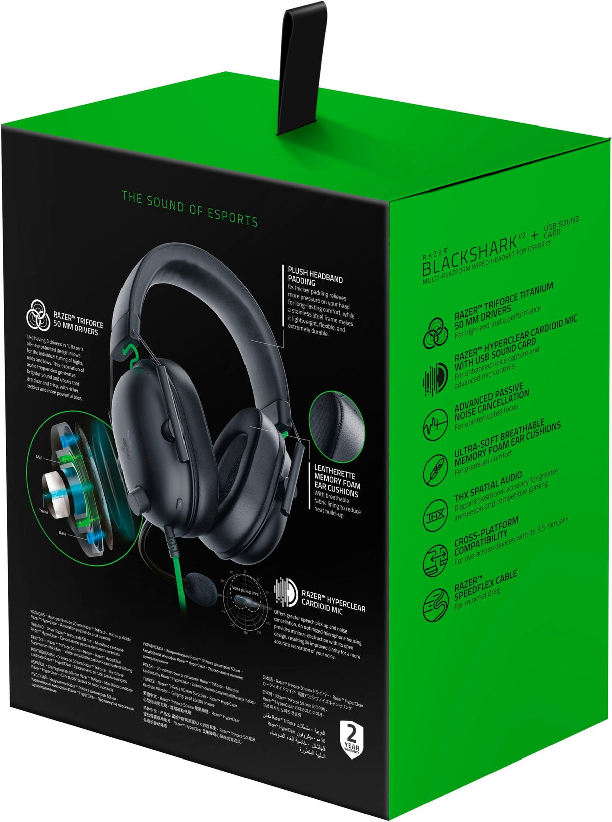 Auriculares Razer Blackshark V2 X (Rz04-03240100-R3m1)