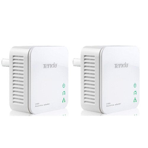Tenda Plc/Powerline P200 Hasta 200mbps 300m Boton De Seguridad Plug And Play Pack 2 Uds