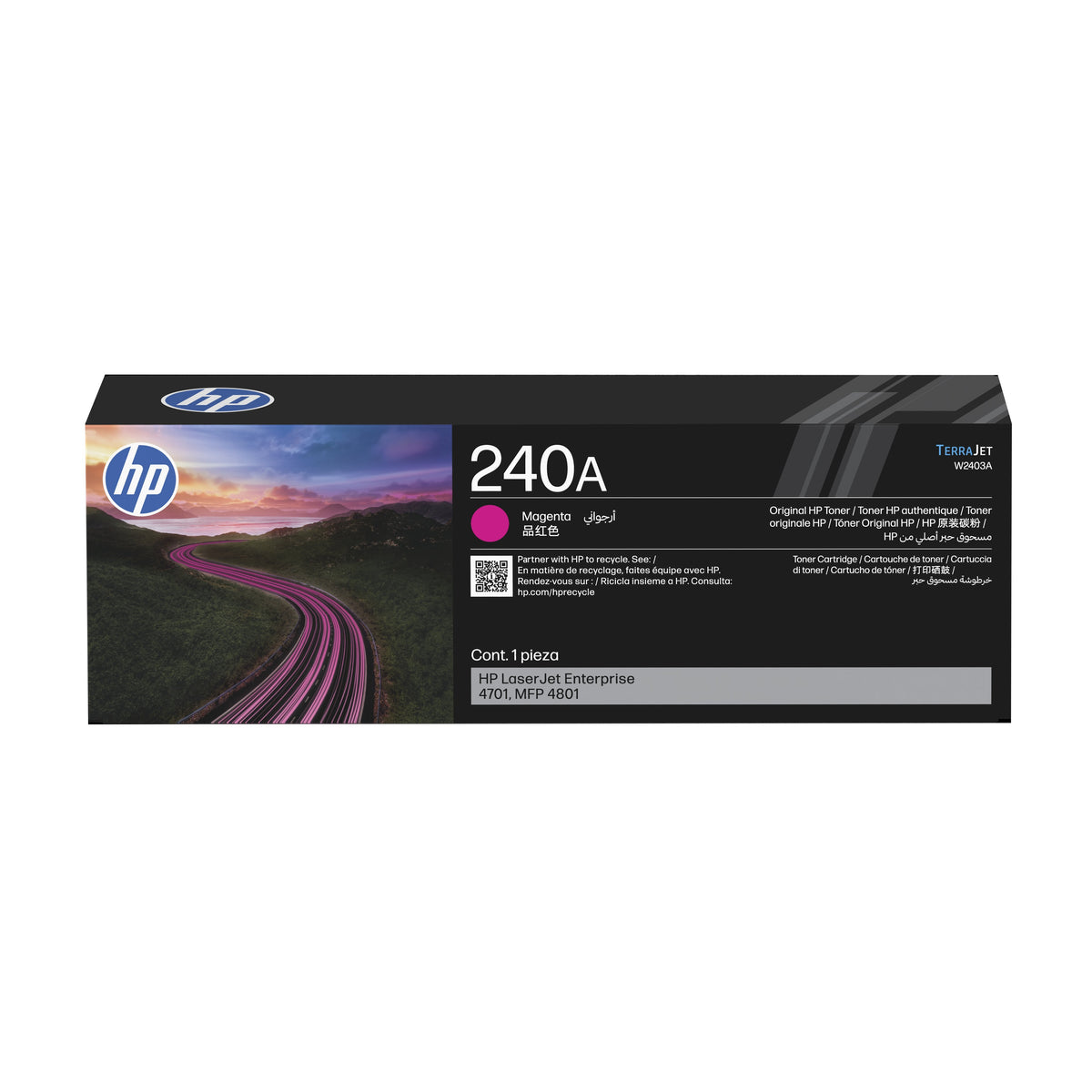 Hp Tóner Magenta W2403a 240a 2000 Copias Cartucho De Tóner Hp Laserjet 240a Magenta