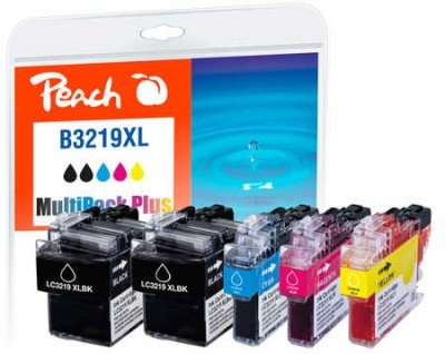 Peach Pi500-246 Cartucho De Tinta Negro, Cian, Magenta, Amarillo 5 Pieza(S) Lc-3219